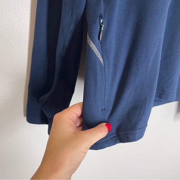 Mountain Hardwear 1/4 Zip Performance Pullover Long Sleeves Size L Men’s Blue - Picture 4 of 11